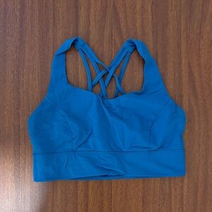 Lululemon Long Line Blue Strappy Sports Bra - Women’s